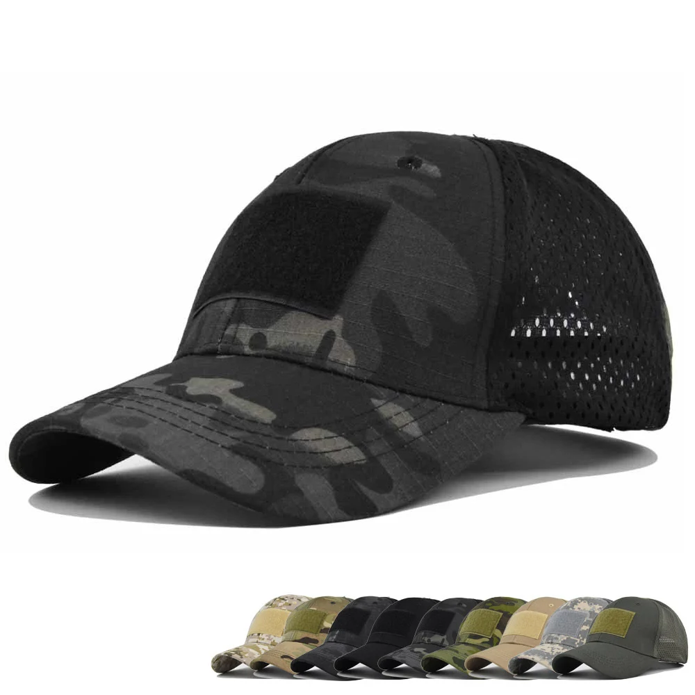 Tactical Military Baseball Caps Multicolor Camouflage Breathable Sun Visor Mesh Outdoor Hunting Hiking Skeleton Snapback Hat 
Tactical Military Baseball Caps Multicolor Camouflage Breathable Sun Visor Mesh Outdoor Hunting Hiking Skeleton Snapback Hat