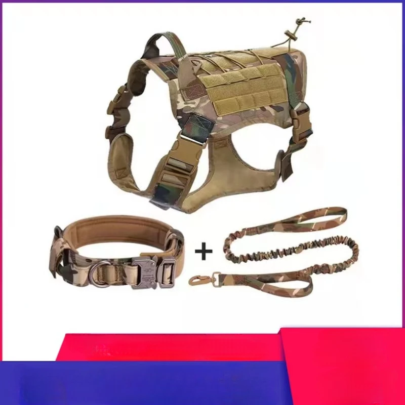 Outdoor dog leash, pet dog collar, large dog explosion-proof, adjustable tactical chest and shoulder strap set
Outdoor dog leash, pet dog collar, large dog explosion-proof, adjustable tactical chest and shoulder strap set