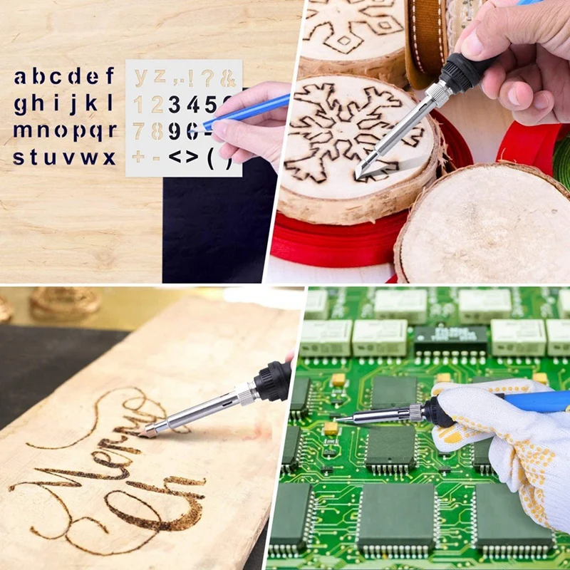 AT35 115Pcs Wood Burning Kit, Soldering Iron Wood Burning Tool DIY Kits 200-450 ℃ For Embossing/Carving/Soldering US Plug
AT35 115Pcs Wood Burning Kit, Soldering Iron Wood Burning Tool DIY Kits 200-450 ℃ For Embossing/Carving/Soldering US Plug