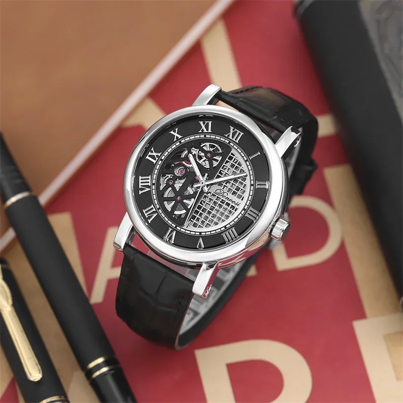 Новые Универсальные мужские автоматические часы классические модные механические часы полые мужские часы
Новые Универсальные мужские автоматические часы классические модные механические часы полые мужские часы