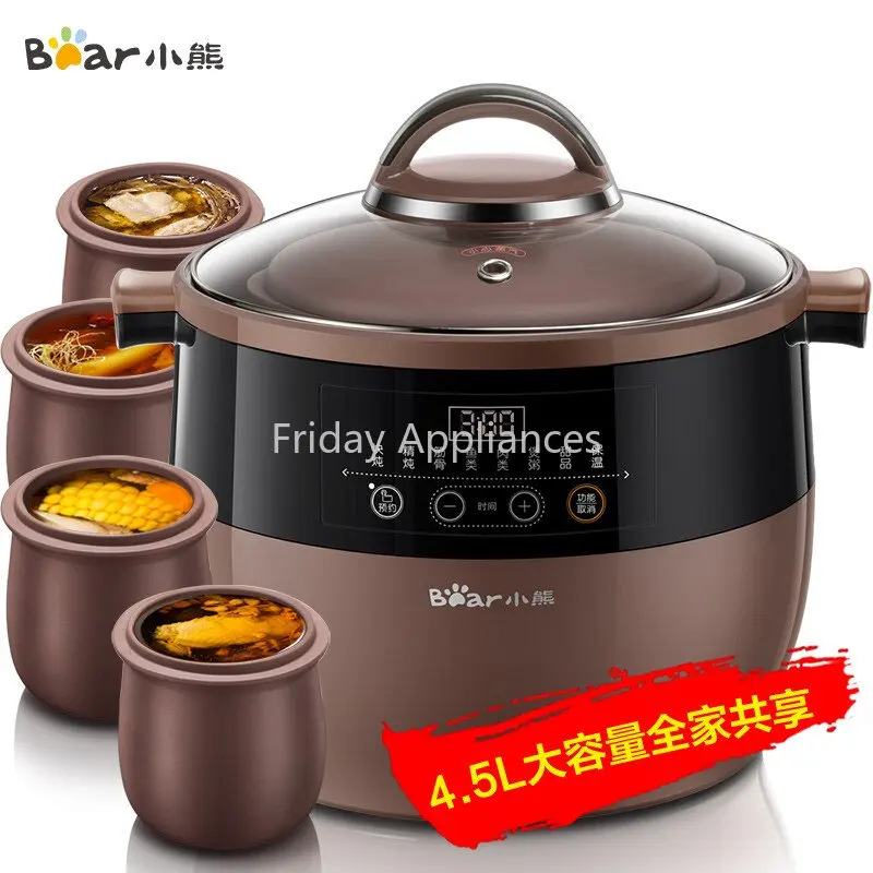Purple Clay slow cooker Automatic sous vide cooker 4.5L electric stew pot with glass cover intelligent electric cooker Stew pot
Purple Clay slow cooker Automatic sous vide cooker 4.5L electric stew pot with glass cover intelligent electric cooker Stew pot