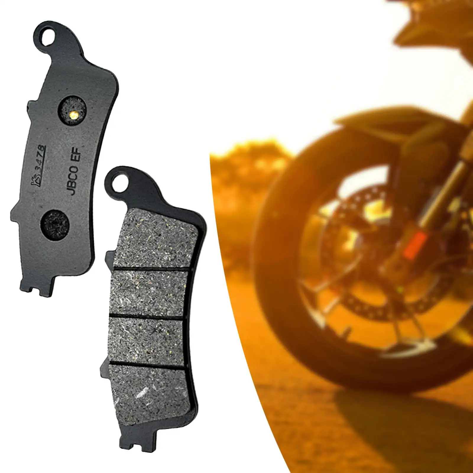 Front and Rear Brake Pads Black Simple Installation Compact Durable Direct Replace Accessory Universal Fit for CBR 125R
Front and Rear Brake Pads Black Simple Installation Compact Durable Direct Replace Accessory Universal Fit for CBR 125R