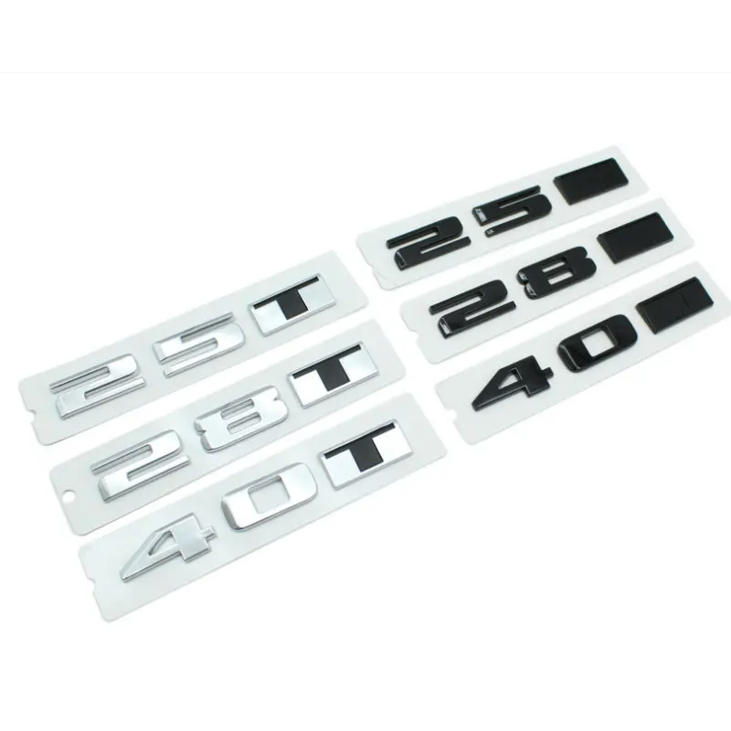Car tail displacement standard 25T 28t 40T Letter Number Emblem Sticker for Cadillac ATS XTS CTS XT5 Escalade Seville Tiburon 
Car tail displacement standard 25T 28t 40T Letter Number Emblem Sticker for Cadillac ATS XTS CTS XT5 Escalade Seville Tiburon