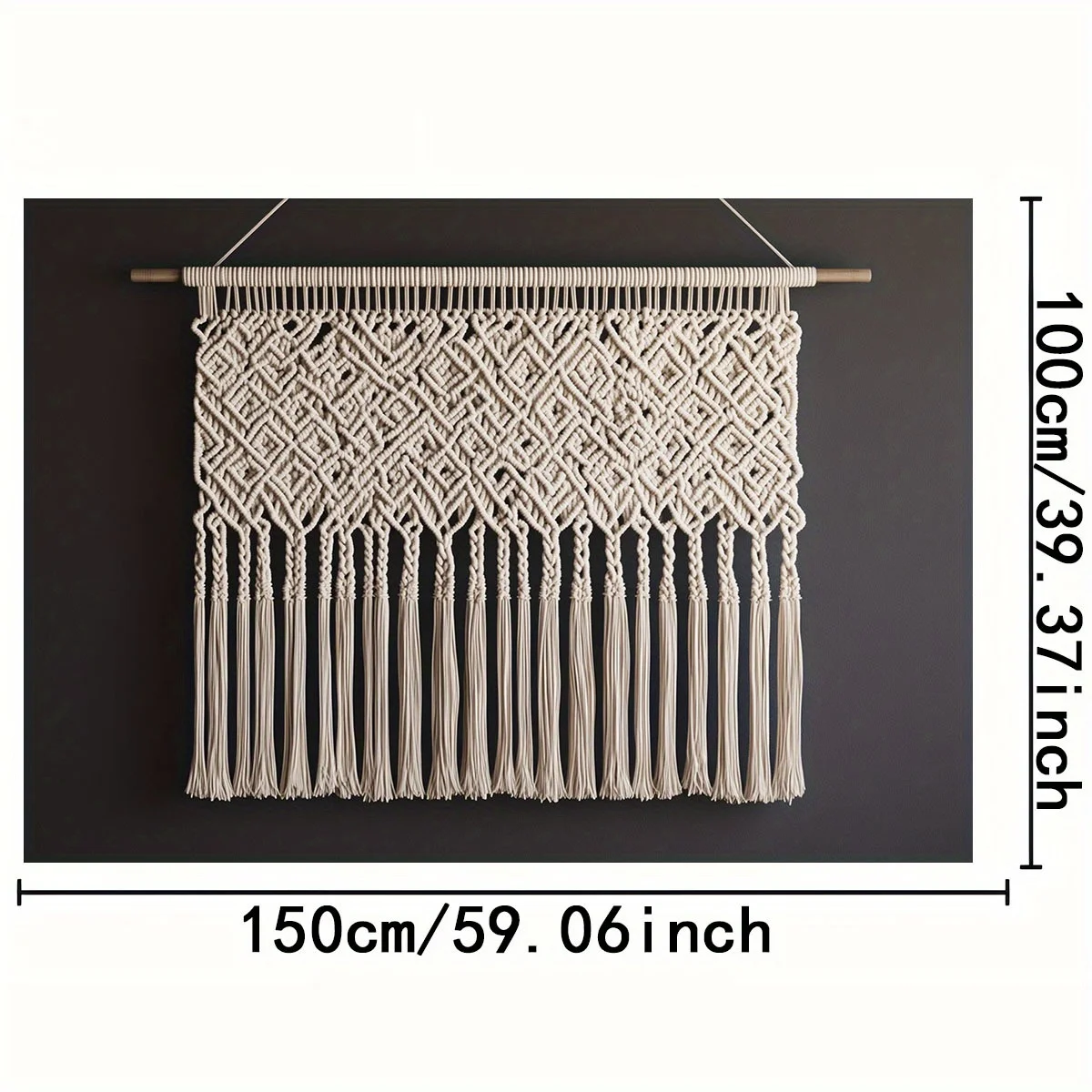 Bohemian Wood & Bead Wall Hanging 2 S9aa7fd1dfa9a45c688fa3f27f41af1b8p