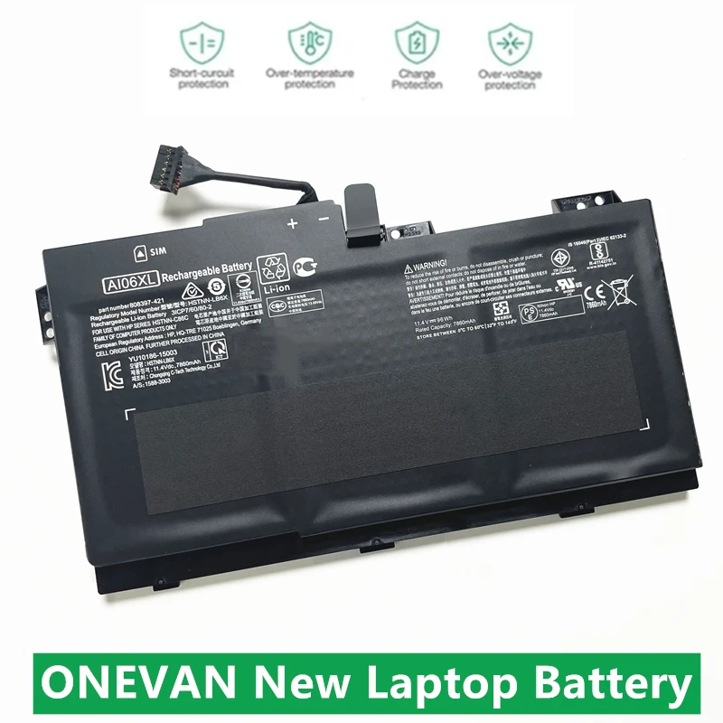ONEVAN New 11.4V 7860mAh AI06XL Laptop Battery For HP ZBook 17 G3 T7V62ET V1Q05UT X9T88UT T7V61ET 17 G3
ONEVAN New 11.4V 7860mAh AI06XL Laptop Battery For HP ZBook 17 G3 T7V62ET V1Q05UT X9T88UT T7V61ET 17 G3