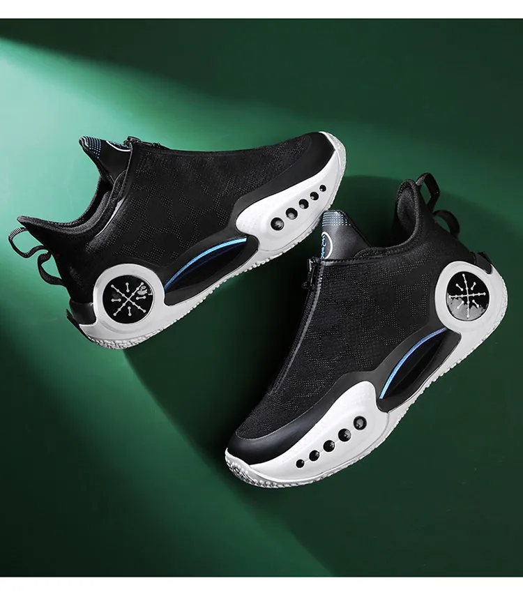 Novas botas de basquete masculino esportes ao ar livre amortecimento anti-deslizamento tênis de basquete respirável Novas botas de basquete masculino esportes ao ar livre amortecimento anti-deslizamento tênis de basquete respirável