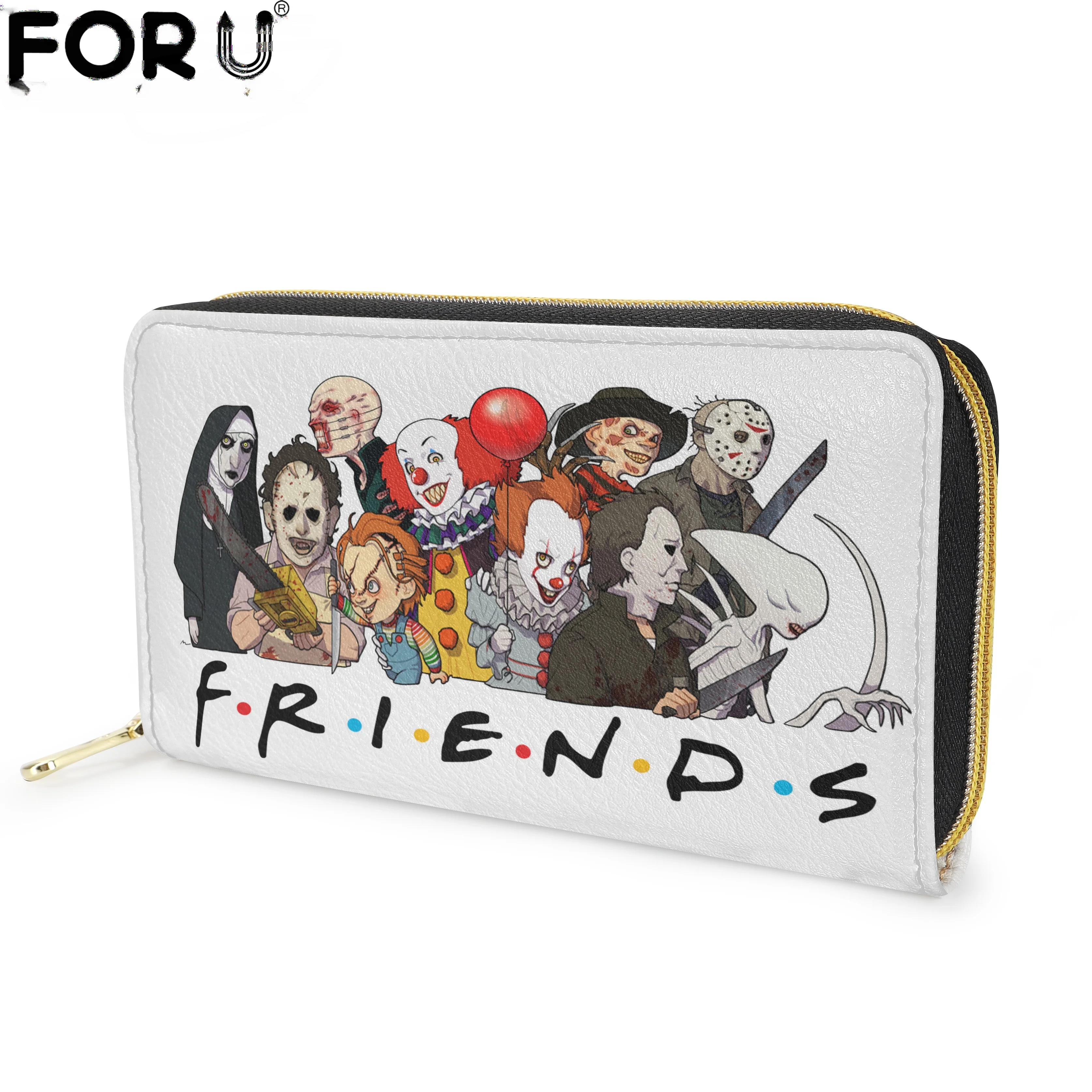 Custom Horror Movie Killer Printing Joker Luxury Woman Long Wallet Purse Wristlet Coin Money Bag for Ladies Halloween Gifts
Custom Horror Movie Killer Printing Joker Luxury Woman Long Wallet Purse Wristlet Coin Money Bag for Ladies Halloween Gifts