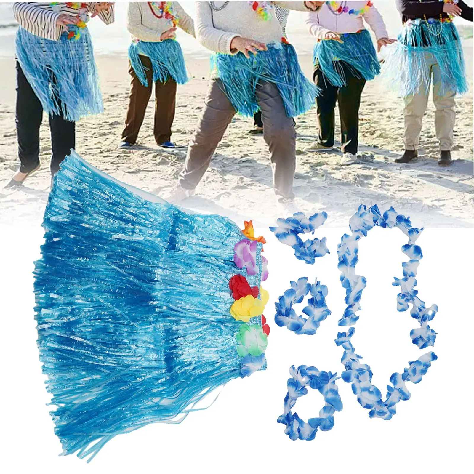 Kids Hawaiian Grass Lei Skirt Flower Wristband Garland Fancy Costume Suit Flower Bracelets Headband Necklace
Kids Hawaiian Grass Lei Skirt Flower Wristband Garland Fancy Costume Suit Flower Bracelets Headband Necklace