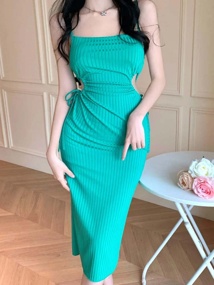 Hollow-out Elegant Long Dress for Women 2023 Spring Korean Fashion Solid Color Designer Midi Green Evening Party Dress Female
Hollow-out Elegant Long Dress for Women 2023 Spring Korean Fashion Solid Color Designer Midi Green Evening Party Dress Female