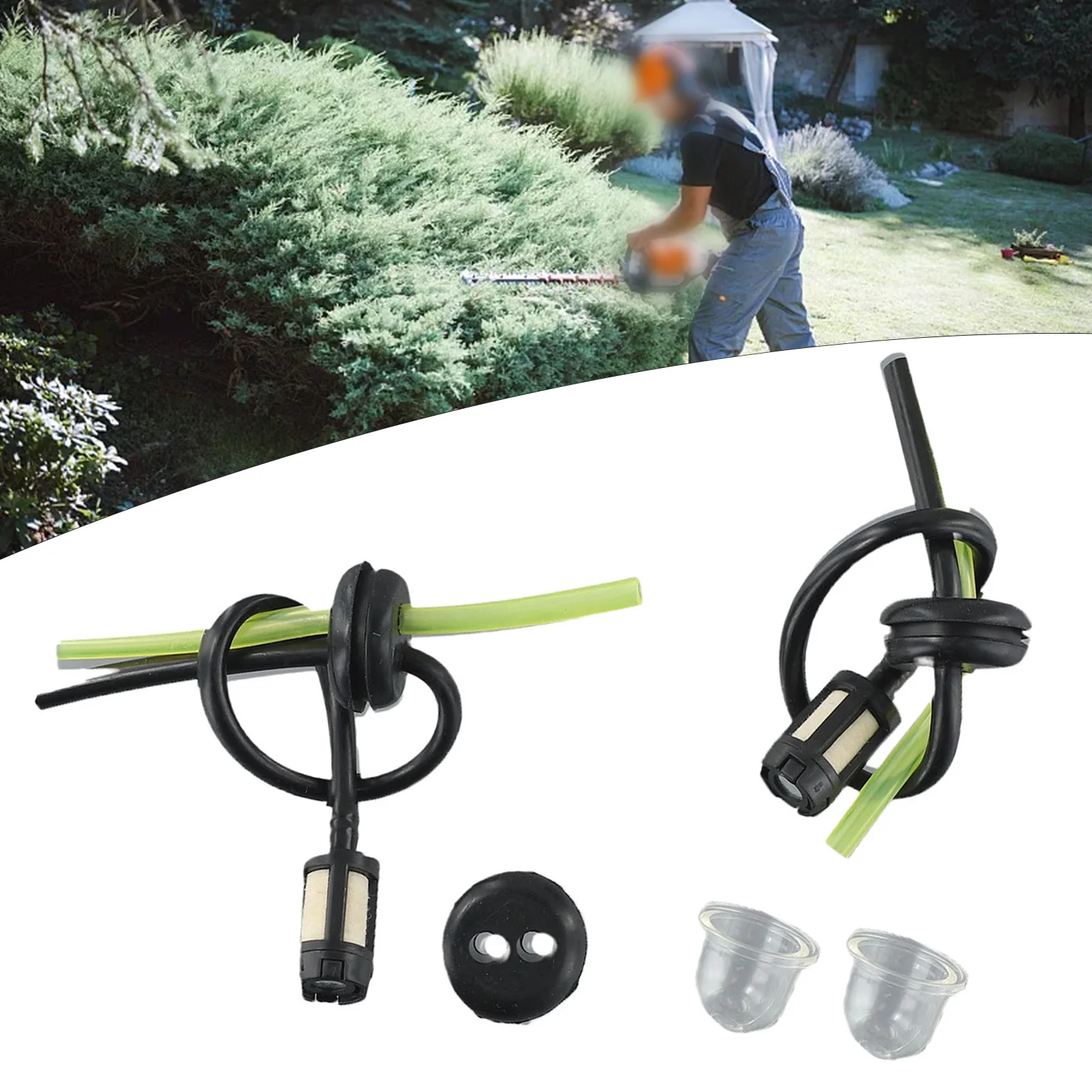 2PCS Fuel Filter Fuel Tube Gasket Fuel Hose Seal With Priming Bulbs For Brushcutter Hedge Trimmer Home Garden Supplies Tool Part
2PCS Fuel Filter Fuel Tube Gasket Fuel Hose Seal With Priming Bulbs For Brushcutter Hedge Trimmer Home Garden Supplies Tool Part