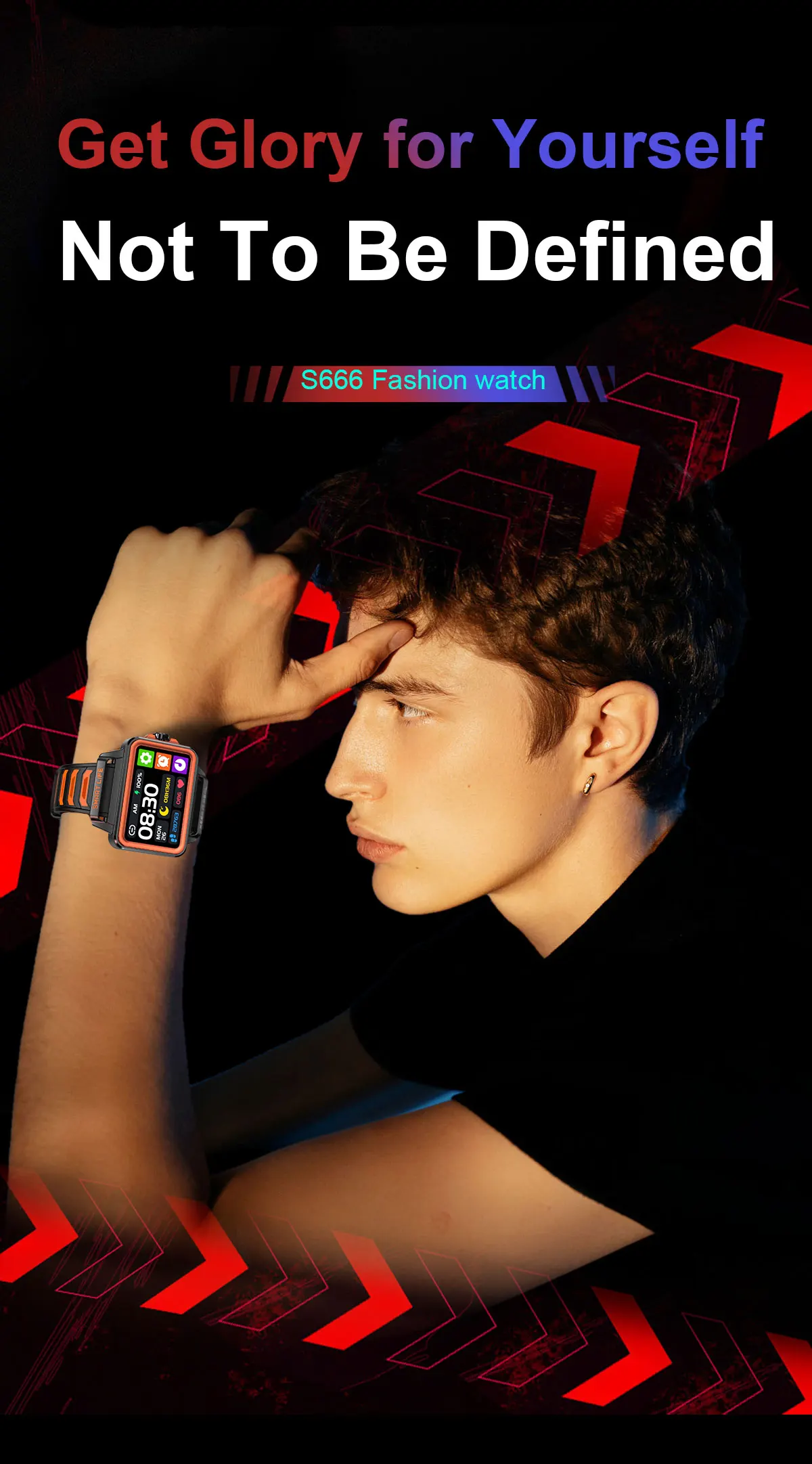 S666 Fashion Smart Watch Men Women Bluetooth Call 1.57