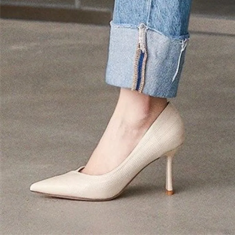 

Женские туфли на низком каблуке, классические туфли-лодочки на высоком каблуке-шпильке, простые удобные рабочие туфли с острым носком, 2024