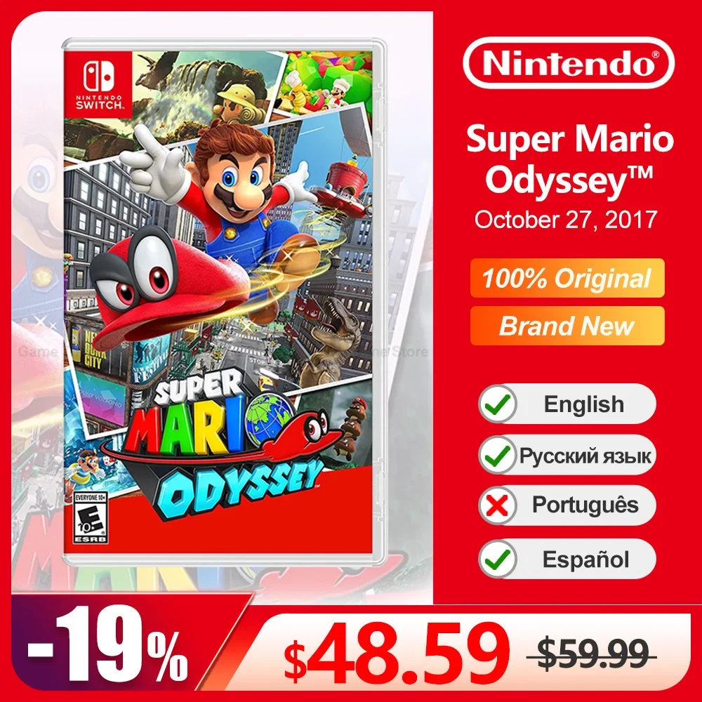 

Super Mario Odyssey Nintendo Switch Game Deals 100% Official Physical Game Card Genre Action Platformer for Switch OLED Lite