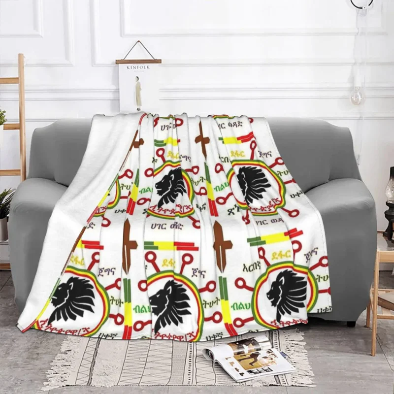 

Ethiopian Painting Art Blanket Coral Fleece Plush Textile Decor Portable Lightweight Throw Blankets for Bedding Car Bedspread