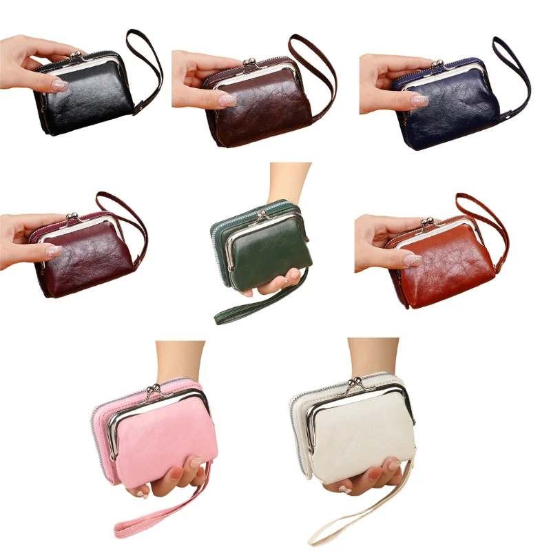 

Stylish Credit Card Holder Clutch Short Zipper Wallet with Hasp Closure Coin Purse Women Men Solid Multiple Card Slots Money Bag