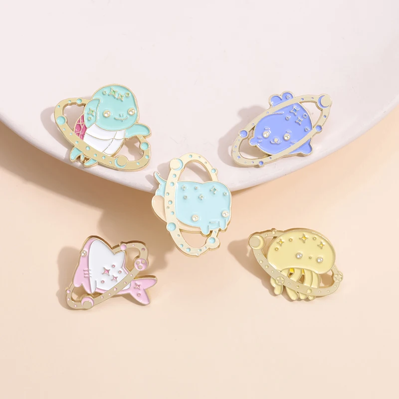 Jumping Marine Creatures Enamel Pins Cute Dolphin Turtle Jellyfish Brooch Lapel Badge Hat Clothes Backpack Cartoon Jewelry Gift
Jumping Marine Creatures Enamel Pins Cute Dolphin Turtle Jellyfish Brooch Lapel Badge Hat Clothes Backpack Cartoon Jewelry Gift