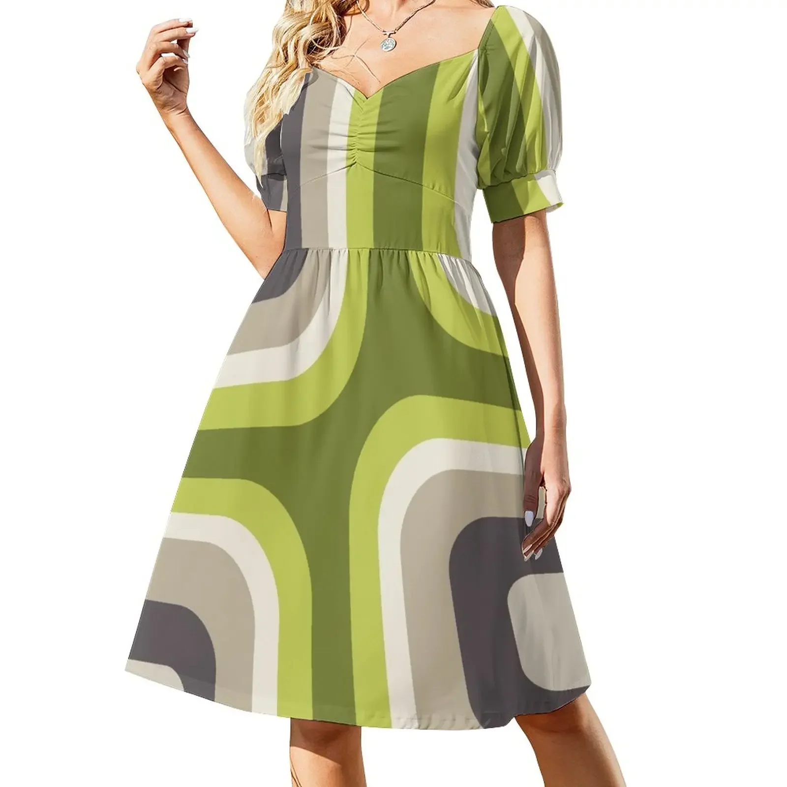 Mid Century Square - Green Sleeveless Dress dress summer fairy dress Woman clothes
Mid Century Square - Green Sleeveless Dress dress summer fairy dress Woman clothes