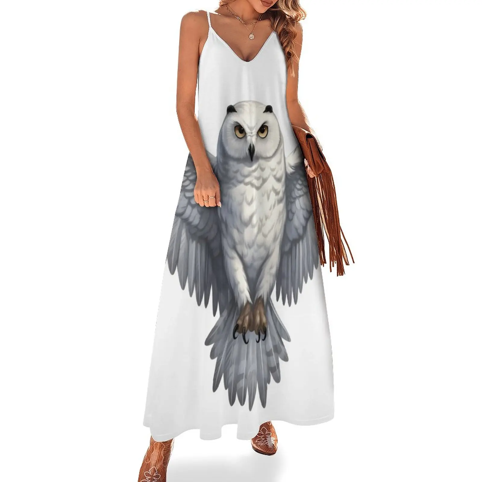 

snow owl Sleeveless Dress Women's summer skirt dress for women