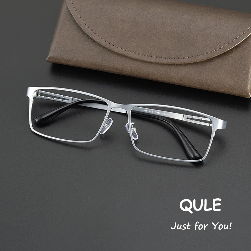 

Titanium Business Chunky Rectangle Glasses Frames Man Myopia Reading Progressive Eyeglasses Women Prescription Fashion Eyewear