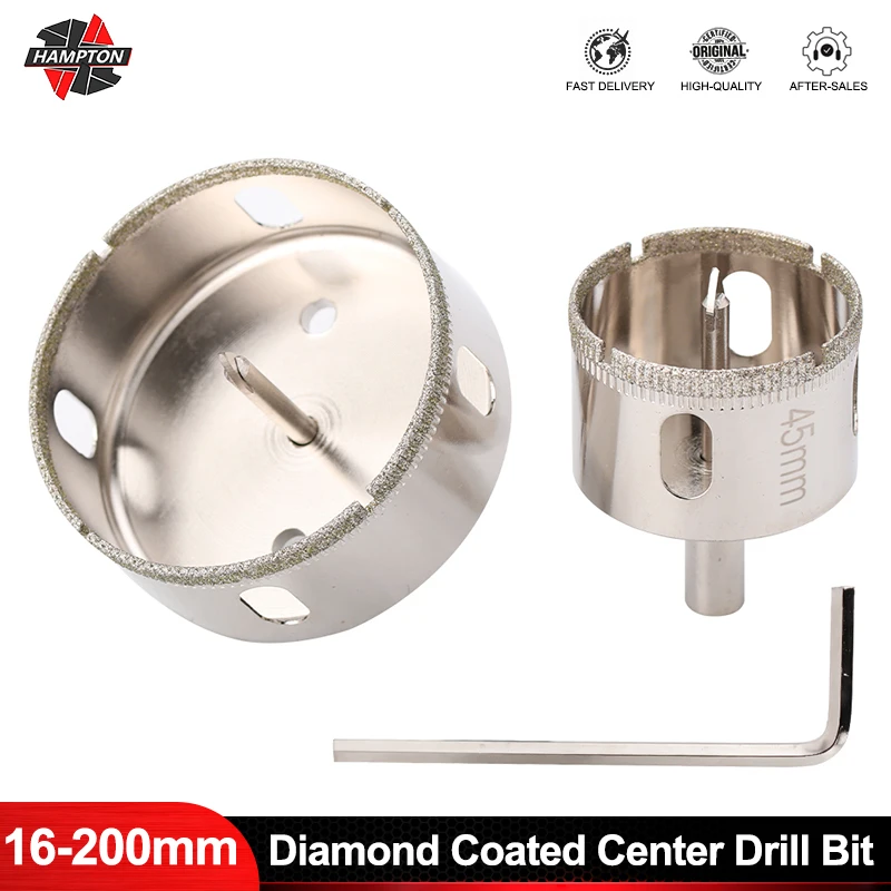 

Diamond Coated Center Drill Bit 6-120mm Hole Saw Cutter with Locator Hole Opener for Drilling Tile Marble Glass Drill Bit