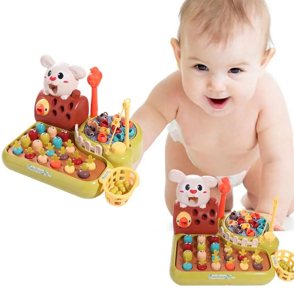 Whac-A-Mole Baby Montessori Toys 4 IN1 Creative Whack-a-mole Toy Toddler Fishing Pull Carrot Animal Theme Knocking Game Baby
Whac-A-Mole Baby Montessori Toys 4 IN1 Creative Whack-a-mole Toy Toddler Fishing Pull Carrot Animal Theme Knocking Game Baby
