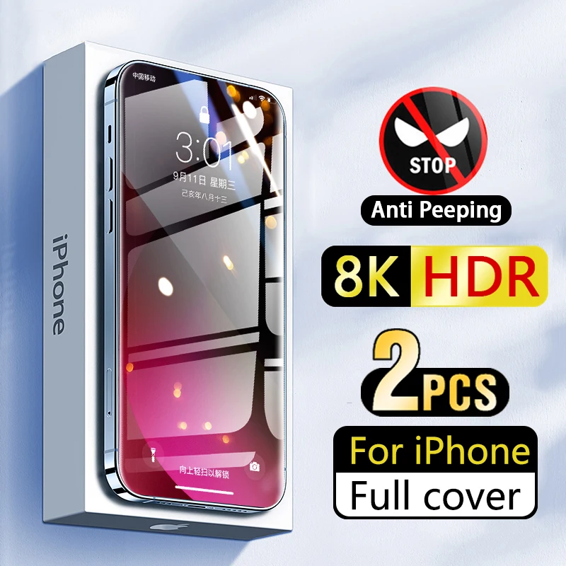 2PCS Privacy Anti Spy With smooth Coating Screen Protector For iPhone 15 14 13 12 11 PRO MAX Xs X XR 15 8 7 Plus Tempered Glass
2PCS Privacy Anti Spy With smooth Coating Screen Protector For iPhone 15 14 13 12 11 PRO MAX Xs X XR 15 8 7 Plus Tempered Glass