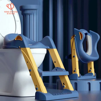 휴대용 접이식 어린이 변기 시트, 아기 화장실, WC 소변기, 남아용 조절 가능한 단계 사다리, 어린이 훈련 변기 상품 이미지