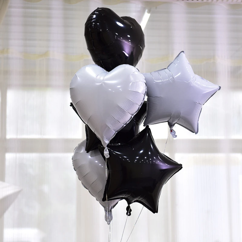 Heart Star Aluminum Balloon for Birthday Party, Confession Balloons, Photography Props, Black and White, 18in, 2PCs
Heart Star Aluminum Balloon for Birthday Party, Confession Balloons, Photography Props, Black and White, 18in, 2PCs