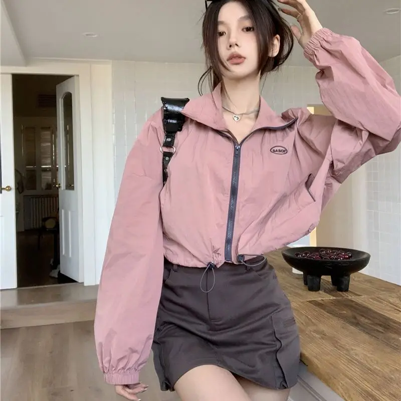 2023 Short Coat For Women American Vintage Drawstring Stand Neck Zipper Long Sleeve Sun Protection Free Shipping
2023 Short Coat For Women American Vintage Drawstring Stand Neck Zipper Long Sleeve Sun Protection Free Shipping