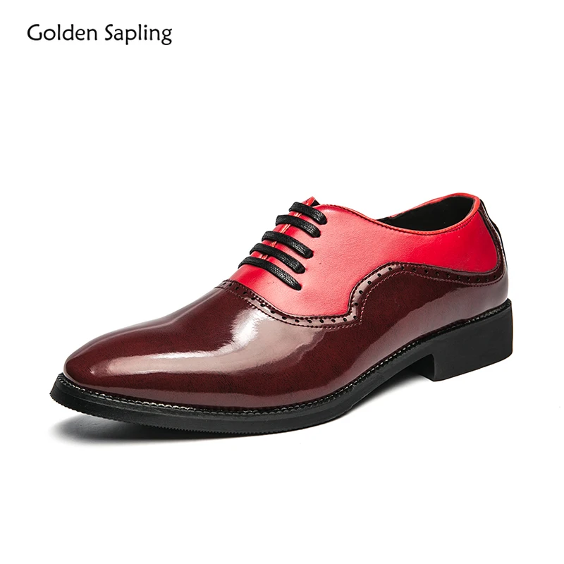 Golden Sapling Men's Wedding Shoes Casual Business Flats Fashion Leather Oxfords Formal Male Red Shoe Elegant Men Dress Footwear
Golden Sapling Men's Wedding Shoes Casual Business Flats Fashion Leather Oxfords Formal Male Red Shoe Elegant Men Dress Footwear