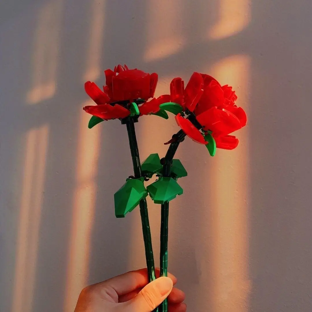 

Букет «сделай сам», строительные блоки, розы, украшение для дома и растений, романтичная модель цветов на День святого Валентина, детские игрушки, подарок для девочек
