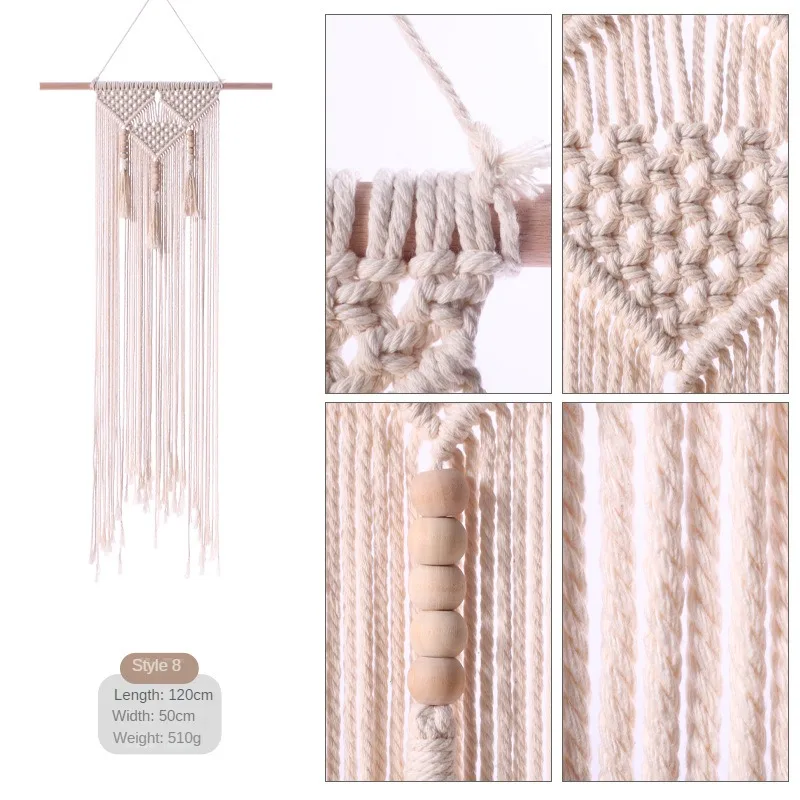Nordic Boho Cotton Rope Long Tassel Wall Tapestry 7 S9abdffd71dd9476eadc776caad22202ej
