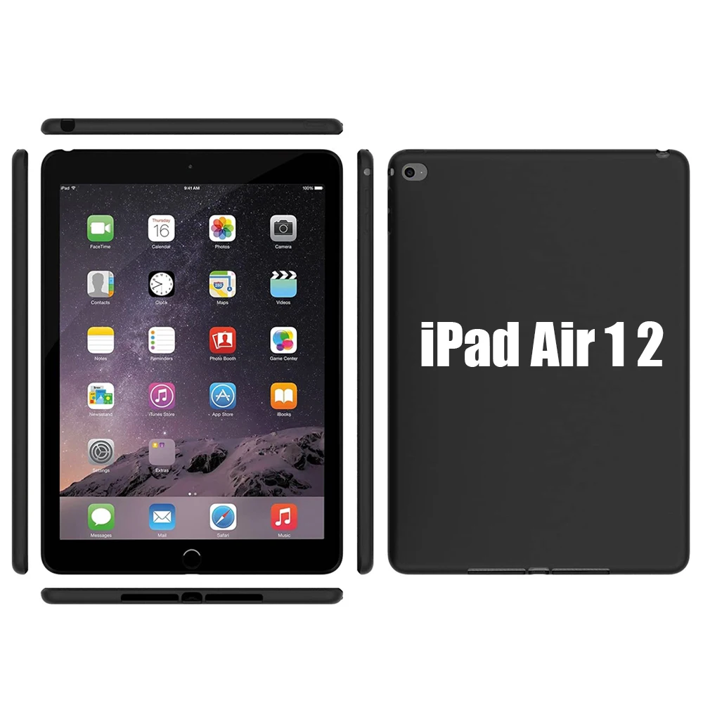 

Чехол для планшета iPad Air 1 2 9,7 ''A1474 A1475 A1566 A1567, гибкий мягкий силиконовый защитный чехол из ТПУ, противоударный чехол для планшета