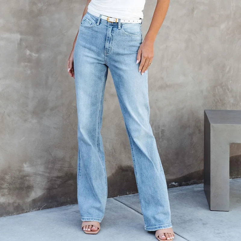 Wepbel Summer Jeans Washed Fashionable All-Match Mid-Waist Denim Pants Straight-Leg Denim Trousers Women's Long Jeans
Wepbel Summer Jeans Washed Fashionable All-Match Mid-Waist Denim Pants Straight-Leg Denim Trousers Women's Long Jeans