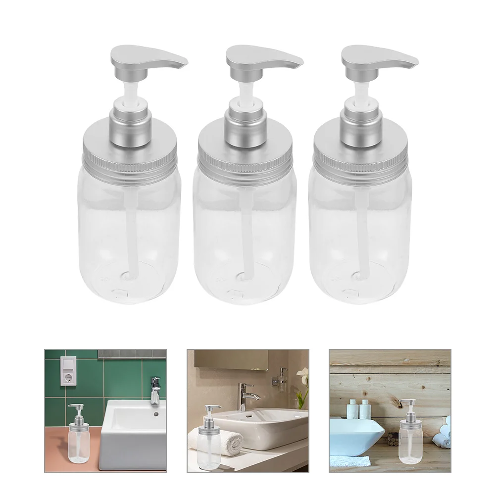 

3 Pcs Shampoo and Hair Conditioner Shower Bottle Refillable Bottles for Dispenser Portable Lotion The Pet Travel Pump