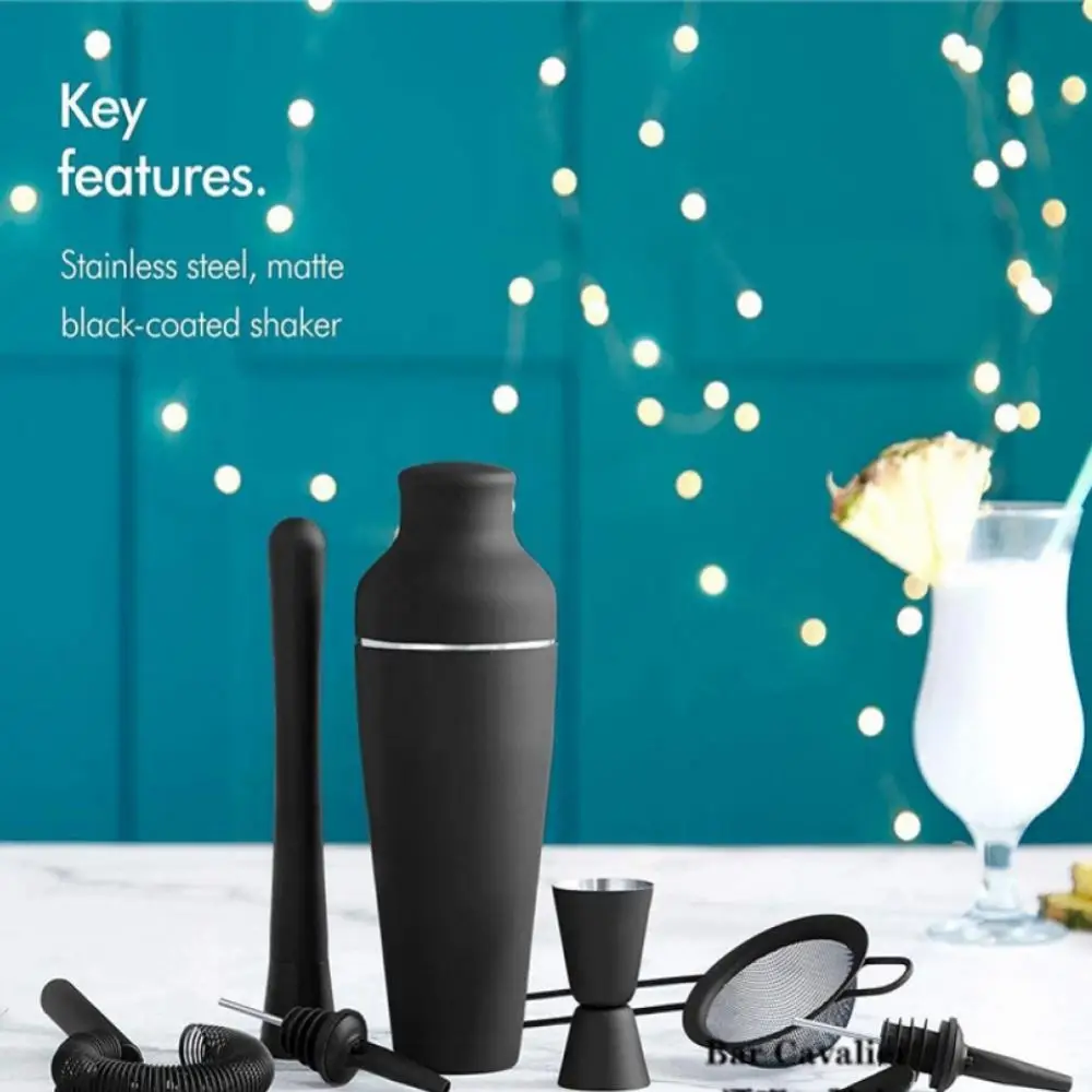Набор из 8 предметов, матовый черный коктейльный шейкер из нержавеющей стали, инструменты для бара, напиток
Набор из 8 предметов, матовый черный коктейльный шейкер из нержавеющей стали, инструменты для бара, напиток