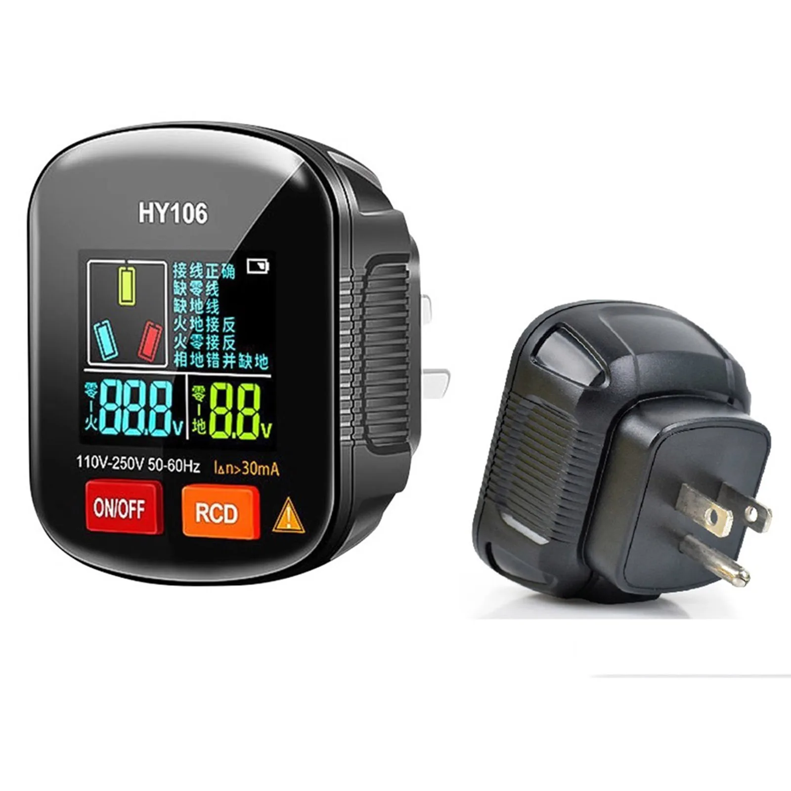 HY106 Multifunctional Digital Display Socket Tester Ground Wire Detector Circuit Line Phase Plug Polarity Electroscope Tool Part
HY106 Multifunctional Digital Display Socket Tester Ground Wire Detector Circuit Line Phase Plug Polarity Electroscope Tool Part