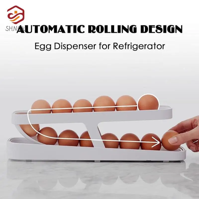 1Pcs PP Plastc Automatic Rolling Egg Rack Bracket Storage Box Egg Organizer Roll Refrigerator Egg Dispenser Kitchen Use 
1Pcs PP Plastc Automatic Rolling Egg Rack Bracket Storage Box Egg Organizer Roll Refrigerator Egg Dispenser Kitchen Use
