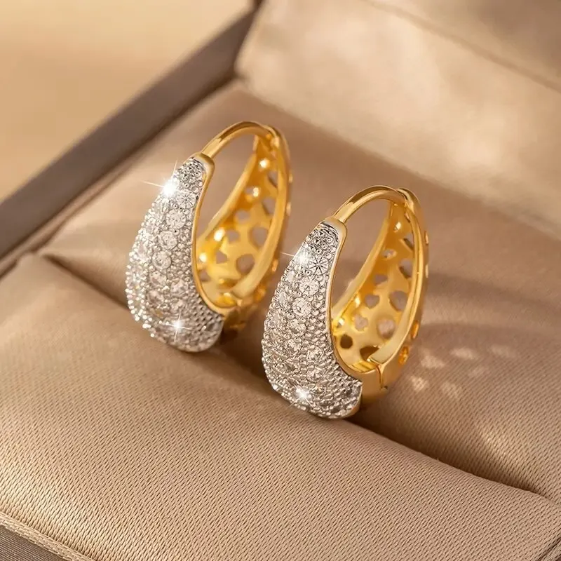 Crystal Zirconia Hollow Fashion Gold Color Hoop Earrings for Girls Women Sparkling Zircon Ladies Earring Party Jewlery 3 Mallzona S9ac4de9c8d4646f297a982f5cc456951E Crystal Zirconia Hollow Fashion Gold Color Hoop Earrings for Girls Women Sparkling Zircon Ladies Earring Party Jewlery Mallzona