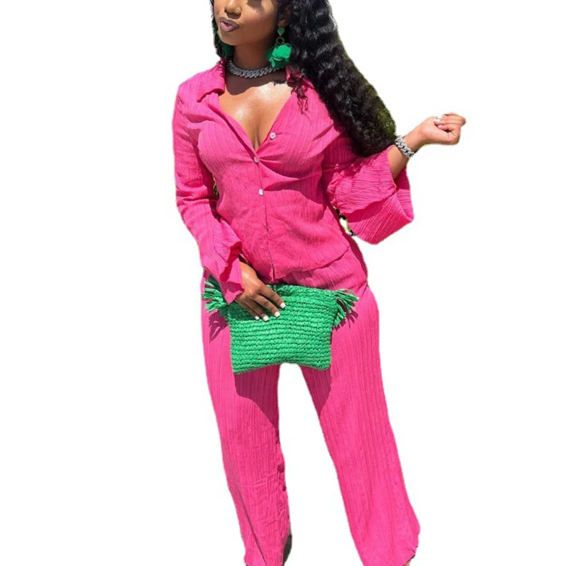 African Clothes Women 2 Piece Set Shirt Tops Wide Leg Pants Suit 2023 New Solid Loose Streetwear Casal African Clothing Outfits
African Clothes Women 2 Piece Set Shirt Tops Wide Leg Pants Suit 2023 New Solid Loose Streetwear Casal African Clothing Outfits
