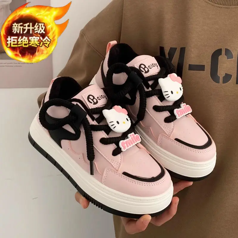 Autumn Winter Hello Kitty Kawaii Anime Cashmere Board Shoes Cute Kt Cat Cartoon Thick Sole Casual Sneakers Gifts for Girls
Autumn Winter Hello Kitty Kawaii Anime Cashmere Board Shoes Cute Kt Cat Cartoon Thick Sole Casual Sneakers Gifts for Girls