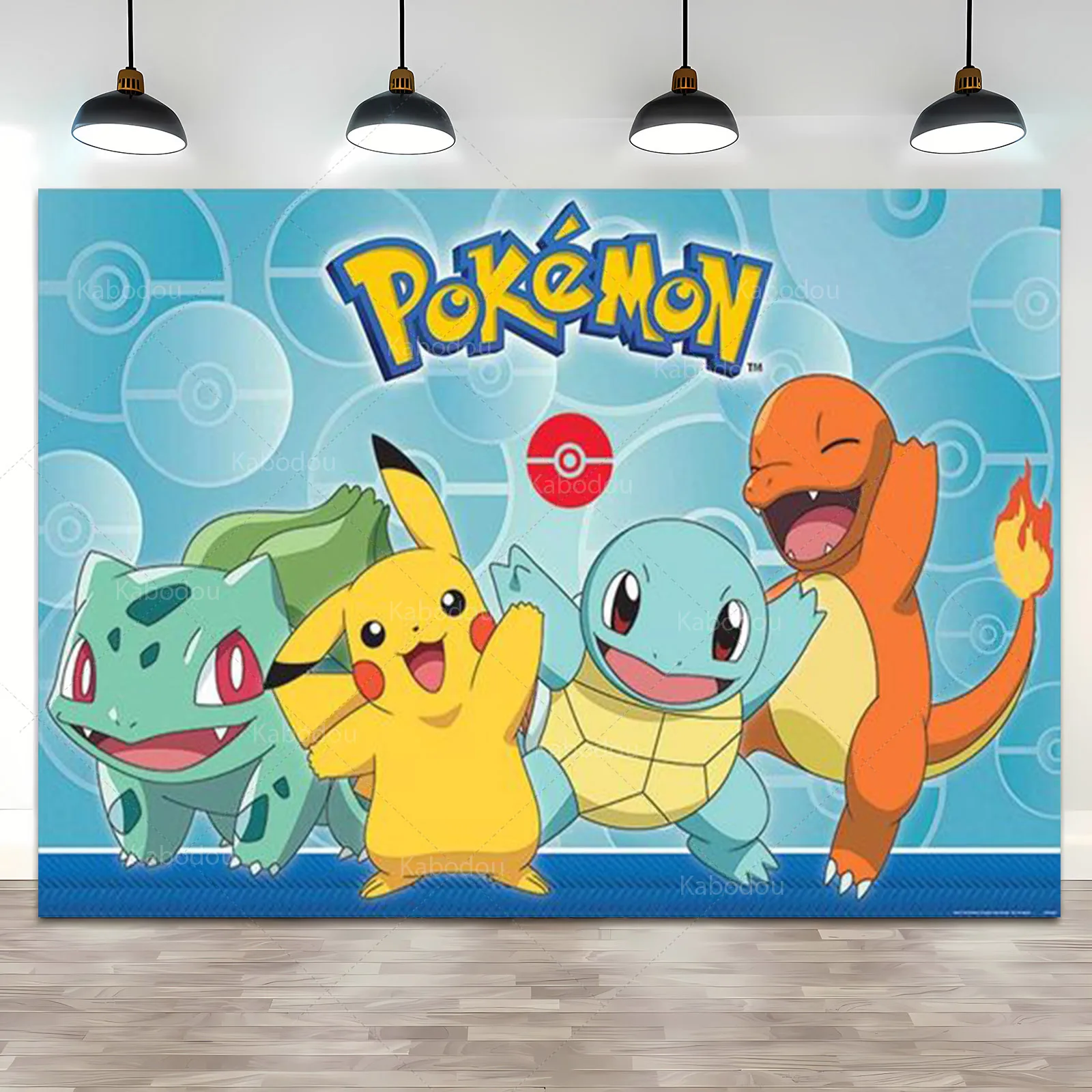 

Pokemon Pikachu Birthday Party Backdrop Cartoon Baby Shower Background Photography Wall Photo Studio Banner Decor For Boy Gift