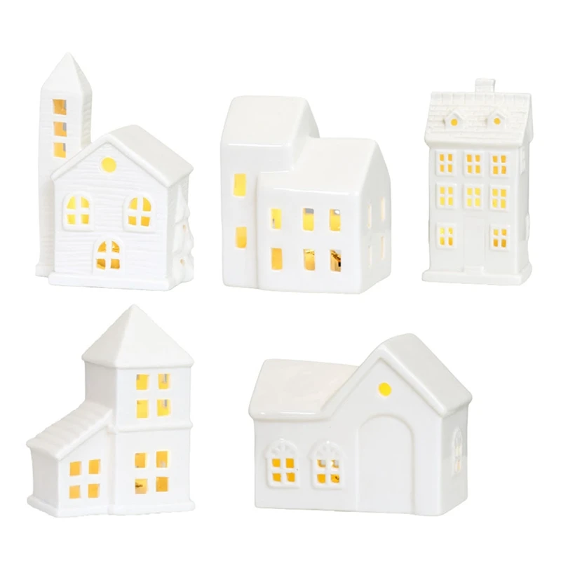 Christmas Indoor Ornaments Village Sets Of 5 Lighted Ceramic Houses Xmas Holiday Farmhouse Rustic Decor For Home Table Durable
Christmas Indoor Ornaments Village Sets Of 5 Lighted Ceramic Houses Xmas Holiday Farmhouse Rustic Decor For Home Table Durable