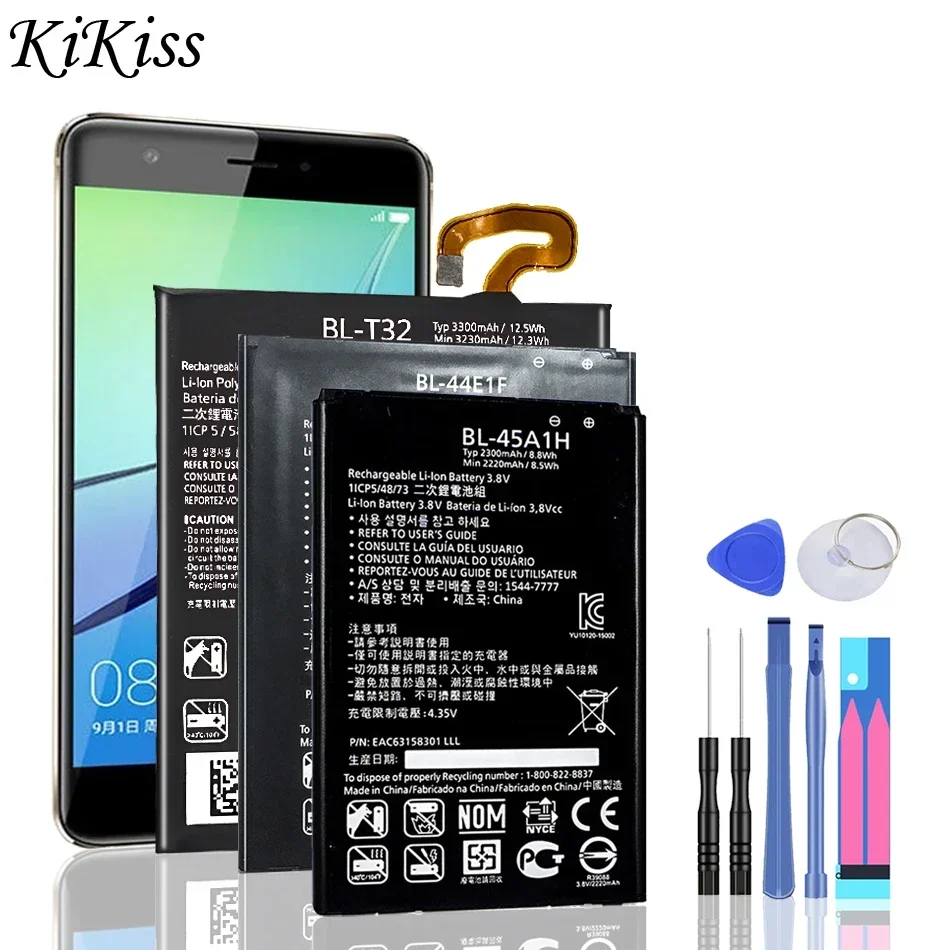 

Для LG G6 Q6 V10 V20 V30 V40 V50 ThinQ H990 H968 H872 аккумулятор BL-44E1F BL-45B1F BL-T32