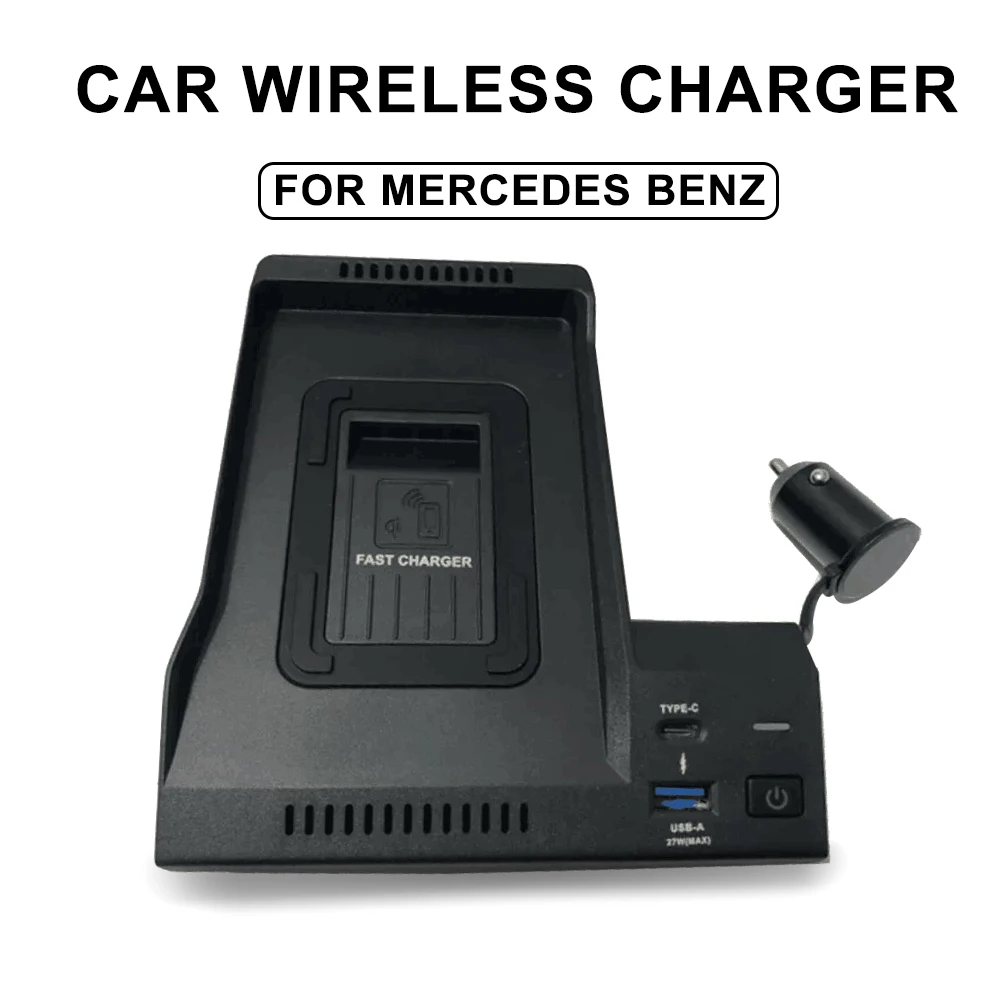 

Fast wireless charger for Mercedes Benz W213 E-Class E200 E300 E260 phone holder mobile mount charge charging stand pad Interior