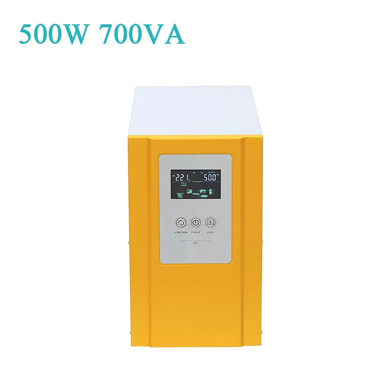Surge Power 700VA 500W 12VDC off grid inverter PWM 110V/220VAC Pure sine wave Inverter UPS With AC Battery Charging Function
Surge Power 700VA 500W 12VDC off grid inverter PWM 110V/220VAC Pure sine wave Inverter UPS With AC Battery Charging Function
