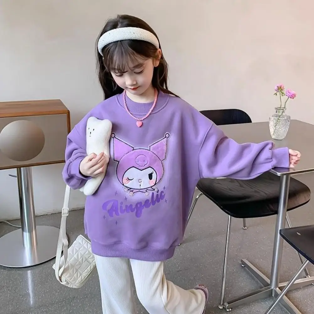 Sanrio Kuromi Girls Leisure Sweatshirts Kids Plus Velvet Hoodie Anime Cartoon Long Sleeves Autumn Winter Children's Clothing
Sanrio Kuromi Girls Leisure Sweatshirts Kids Plus Velvet Hoodie Anime Cartoon Long Sleeves Autumn Winter Children's Clothing