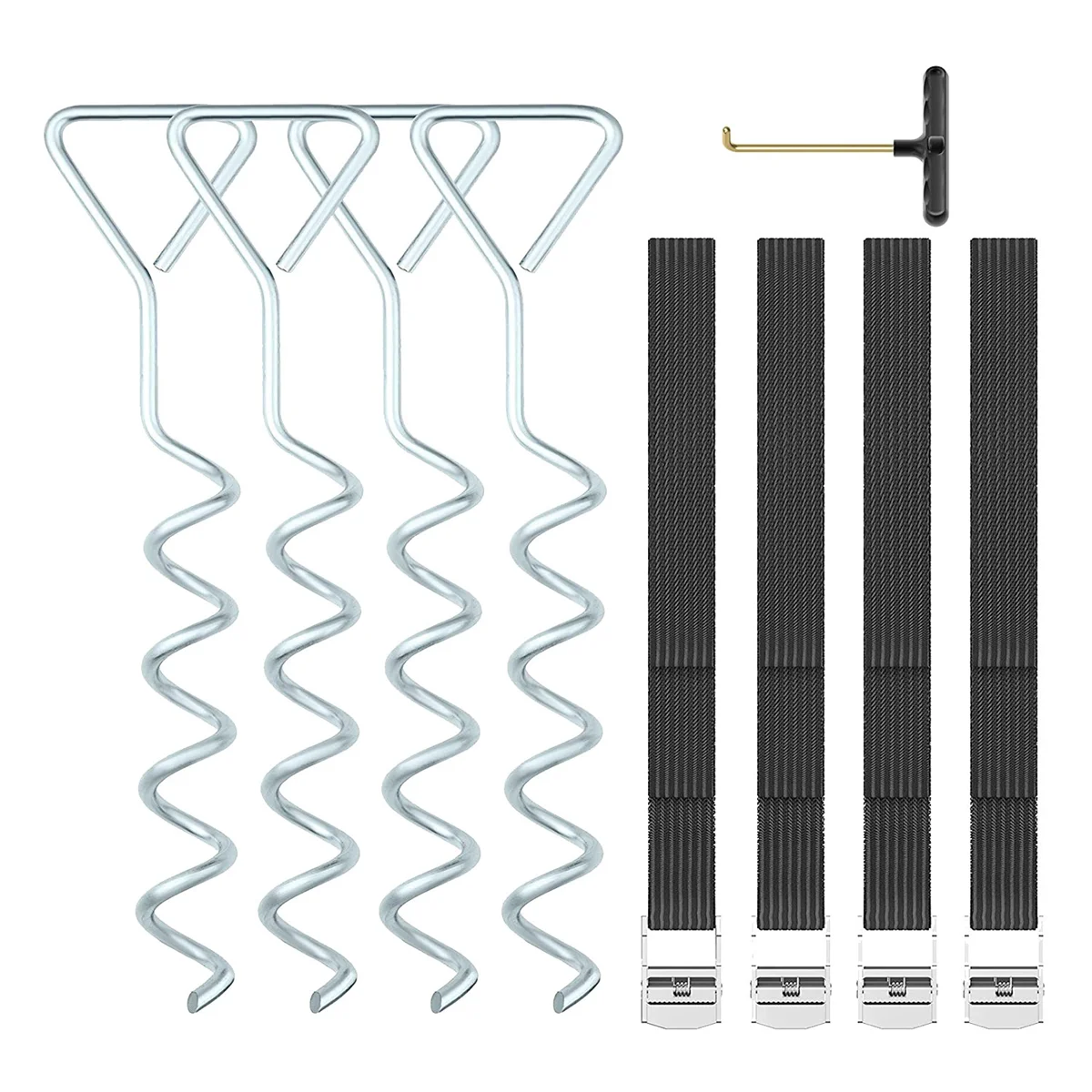 Trampoline Stakes Heavy Duty Trampoline Parts, Corkscrew Shape Steel Stakes Anchor Kit for Trampolines
Trampoline Stakes Heavy Duty Trampoline Parts, Corkscrew Shape Steel Stakes Anchor Kit for Trampolines
