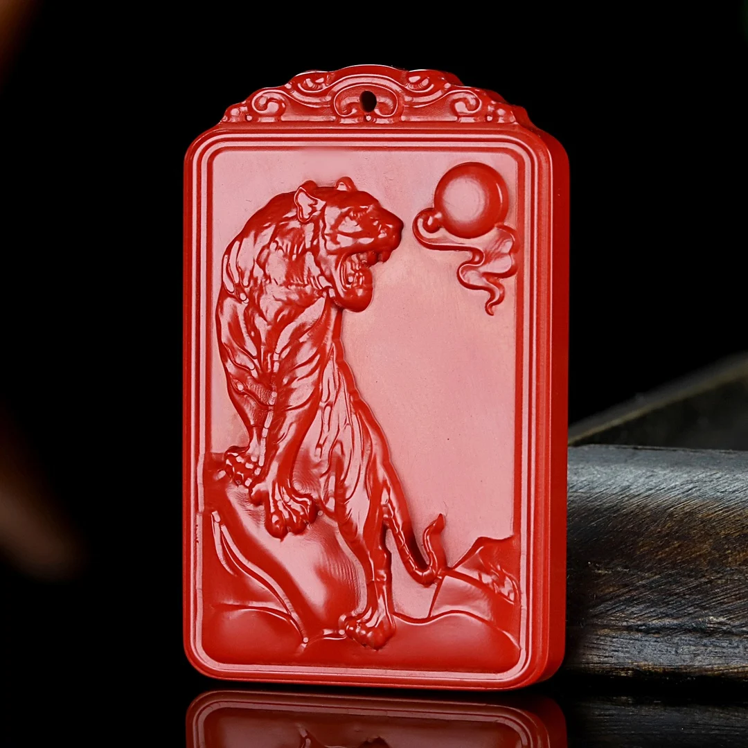 Chinese natural cinnabar tiger auspicious year to wear cinnabar mountain tiger brand pendant Chinese zodiac tiger aggressive mal
Chinese natural cinnabar tiger auspicious year to wear cinnabar mountain tiger brand pendant Chinese zodiac tiger aggressive mal
