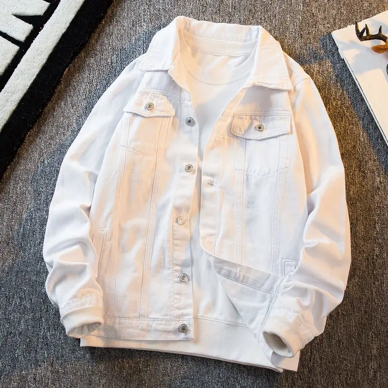 Spring Autumn KPOP Fashion Style Harajuku Slim Fit Tops Loose Casual All Match Cowboy Outerwear Solid Button Long Sleeve Jacket
Spring Autumn KPOP Fashion Style Harajuku Slim Fit Tops Loose Casual All Match Cowboy Outerwear Solid Button Long Sleeve Jacket